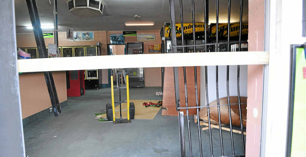 Earlier this week, steel doors at Thirsty Camel liquor store were bent backward and alcohol stolen when a car reversed into them. The car was later found at Goondiwindi. Earlier this week, steel doors at Thirsty Camel liquor store were bent backward and alcohol stolen when a car reversed into them. The car was later found at Goondiwindi.